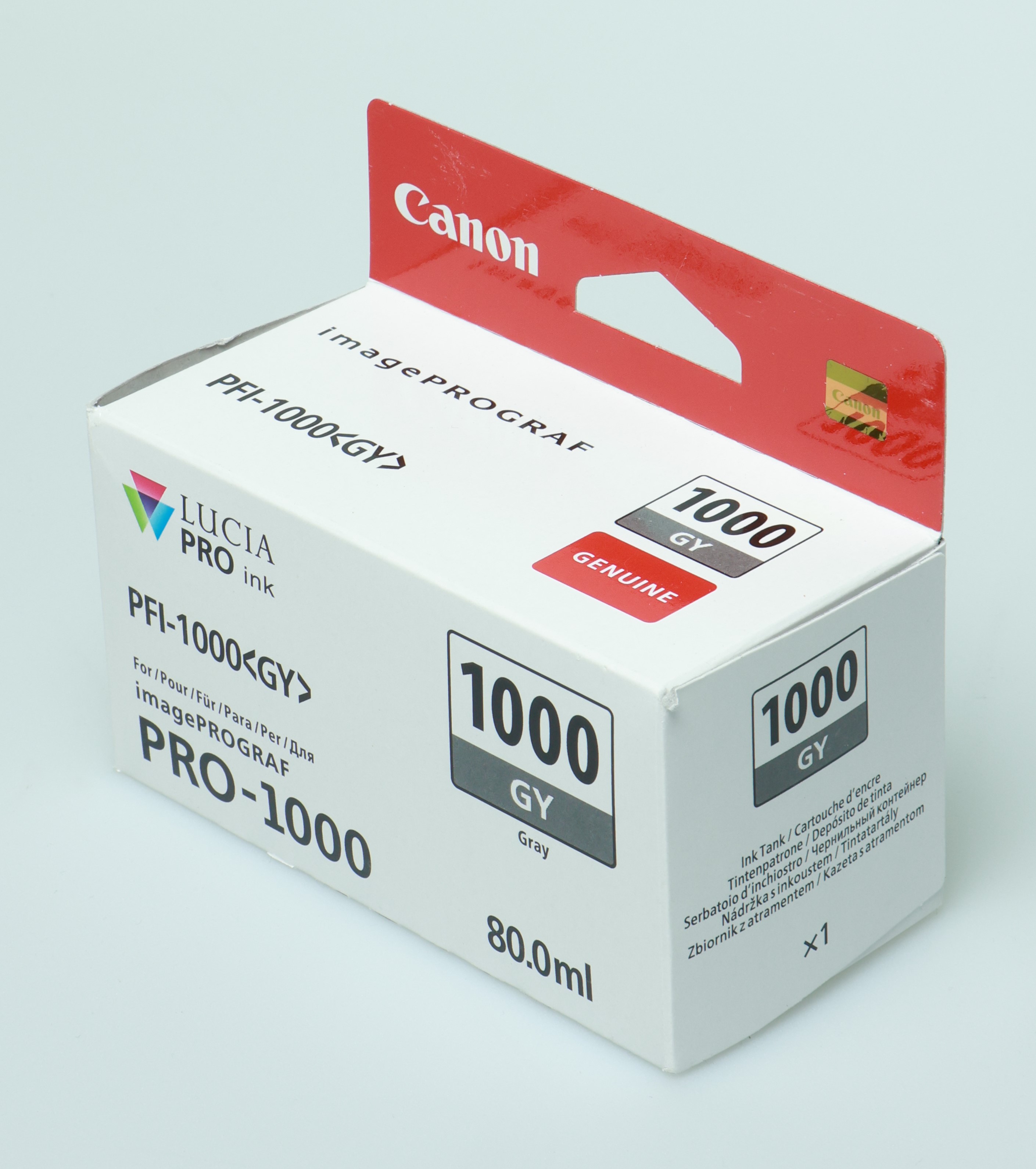 GY Gray, Canon professionel blæk til PRO 1000, 80 ml  